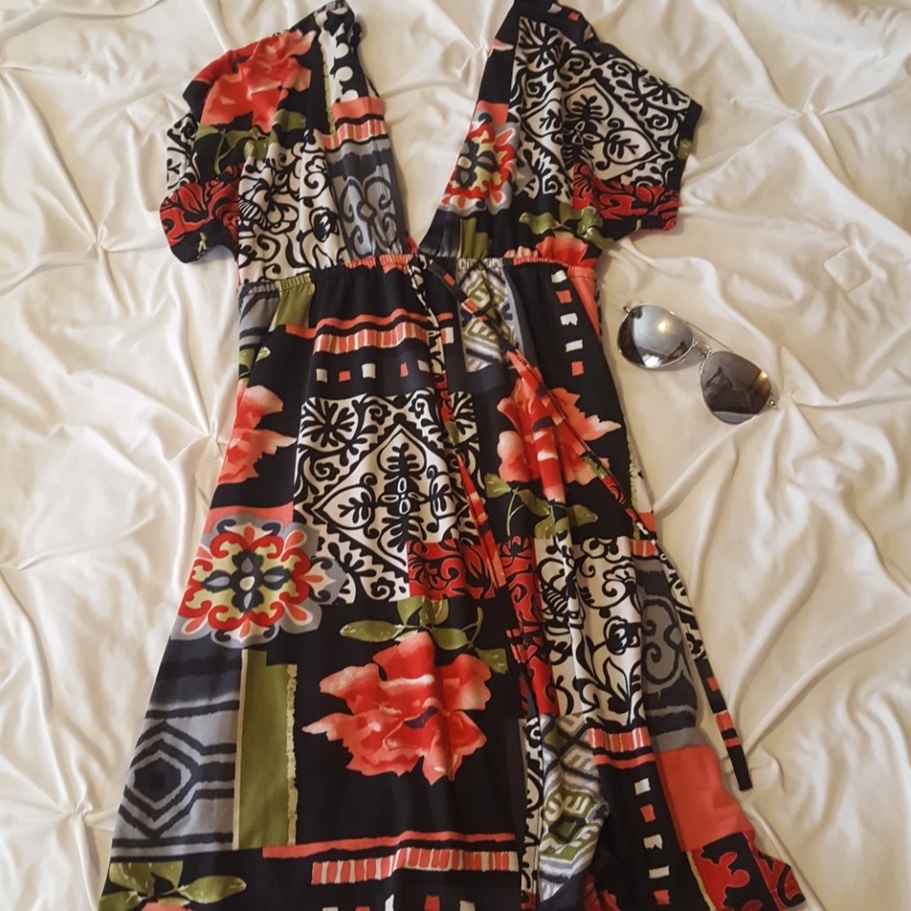 FLORAL MINI DRESS/TUNIC SZ S - Picture 4 of 7